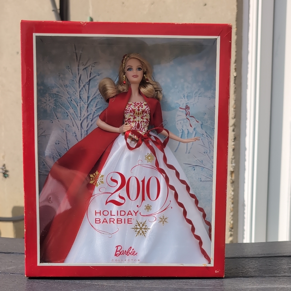 Barbie Holiday Doll in Red and White Gown